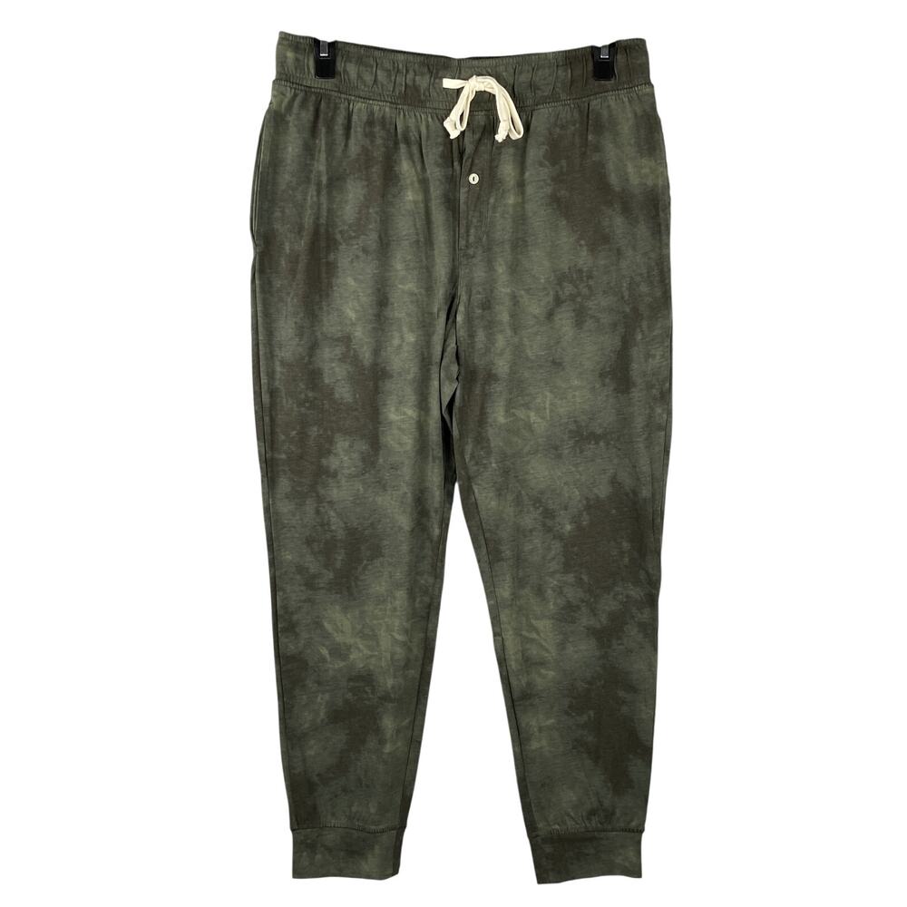Sun + Stone Joggers Green Tie Dye Drawstring Button Fly 3-Pocket Men's Large NEW